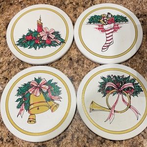 Vintage Holiday CoasterStone set of 4